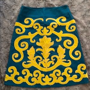 Boden pencil skirt green/mustard